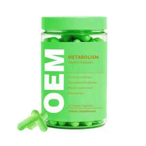 Fabricante de Cápsulas Veganas de Suplementos Dietéticos para el METABOLISMO, Venta al Por Mayor OEM, Lanzamiento Rápido, Personalización Flexible - Product Image 1