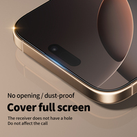 Kit de protection d'écran de qualité AAA pour iPhone 16/16 Pro Max, accessoire de téléphone portable sans poussière et sans bulles.