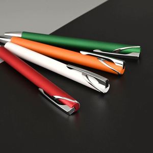 Promotional Custom Logo Custom Metal Aluminum Ballpoint Pen 1.0mm Multi-Color Rubber Coated Business Signature Pen <b>Gifts</b> - Product Image 5