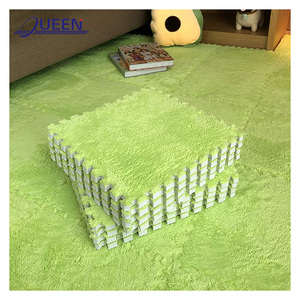 Thảm Xếp Hình Lông Nhung LINYIQUEEN, Thảm Xốp <span class=keywords><strong>Eva</strong></span> Lông Lồng Vào Nhau Thảm Lông Xù - Product Image 3