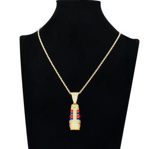 Collar con colgante de máquina de cortar pelo de latón con circonitas cúbicas para hombre, estilo hip hop, <span class=keywords><strong>cadena</strong></span> de moda - Product Image 5