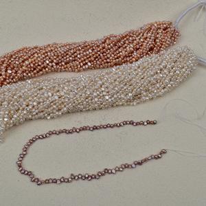 Natural 4-5mm Baroque Infrared Light Horizontal Hole Two Sided 28-Hole Semi-Finished Necklace <b>Loose</b> Freshwater <b>Pearl</b> Beads - Product Image 3