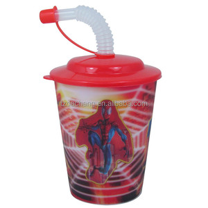 IML BPA free Plastic Lenticular Cup with Lid and Straw - Product Image 3