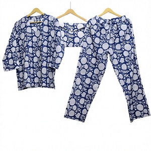 Ensemble pyjama en coton de haute qualité pour femmes, uni, double gaze, deux pièces, vêtements de nuit 100% coton, robes de nuit pour femmes - Product Image 1