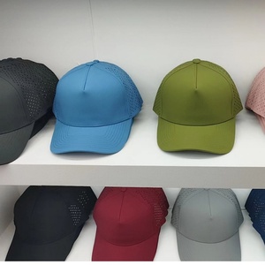 Custom High Quality 5 Panels <b>Waterproof</b> Laser Perforated <b>Hat</b> Custom logo <b>Waterproof</b> Baseball Cap Trucker <b>Hat</b> - Product Image 6