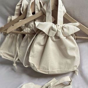 High Quality Women Cotton Fabric <b>Drawstring</b> <b>Pouch</b> Recycled Handle Cotton Blank Canvas Bag Plain Cotton Canvas Shopping Tote Bag - Product Image 1