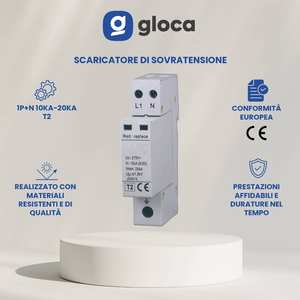 Protector Contra Sobretensiones Gloca 1PN 10kA T2 275V Protección del Sistema Eléctrico JX5510 - Product Image 2