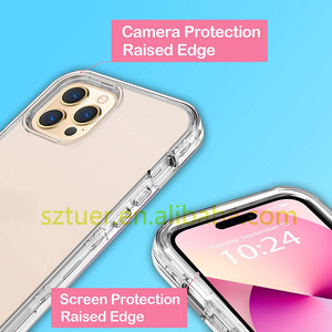 Ốp lưng <span class=keywords><strong>iPhone</strong></span> 16 chắc chắn, ba lớp, trong suốt, bảo vệ mạnh mẽ, tương thích với <span class=keywords><strong>iPhone</strong></span> 11, 12, 13, 14, 15 <span class=keywords><strong>Plus</strong></span>, 16 Pro Max - Product Image 3