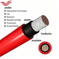 PV1-F H1Z2Z2-K 4mm2 6mm2 TUV 1500V UV-Beständiges XLPO Solarkabel Verzinntes Kupfer für Außen-Solaranwendungen