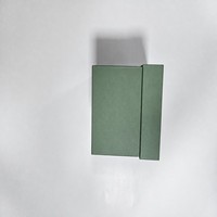 Boîte en papier rigide carrée, vide, de couleur vert foncé mat, personnalisée en gros, pour produits cosmétiques à marque privée