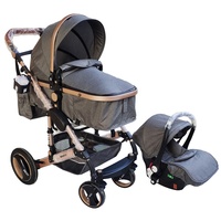 Poussettes de siège d'auto pliables bon marché 4 en 1 landau poussette pour bébé Landau de voyage pour enfants poussette 3 en 1 avec 6 accessoires gratuits