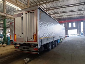 Sur mesure 1000x1000D 30x30 Curtainside Camion <span class=keywords><strong>Remorque</strong></span> Corps Coulissant Côté Rideau Bâche avec Accessoires - Product Image 4