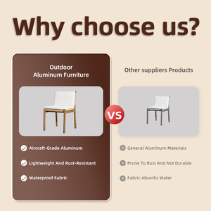 Sedia da Pranzo con Braccioli in Legno di Teak di Alta Qualità per Esterni, con Cuscino Impermeabile ad Asciugatura Rapida, per Ville, <span class=keywords><strong>Hotel</strong></span>, Ristoranti e Lounge sul Tetto - Product Image 3