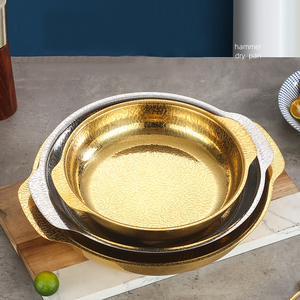 หม้อสแตนเลสสตีลเกาหลีแบบไม่ติด24ซม. สีทองทรงกลมดีไซน์หรูสำหรับทำอาหารซุป - Product Image 6