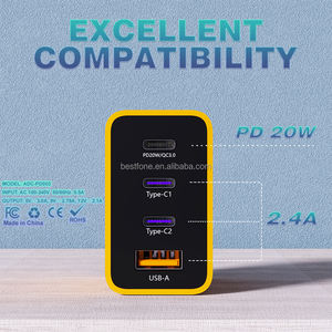 อะแดปเตอร์ชาร์จ USB-C 12W PD พร้อมปลั๊ก EU US UK ที่ชาร์จติดผนังแบบ USB ชนิด C ป้องกันไฟไหม้สำหรับโทรศัพท์ - Product Image 3