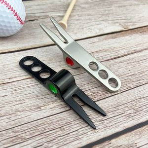 <b>Golf</b> Divot Tool Zinc Alloy Matte Nickel Black Green Repair Fork For <b>Golf</b> Course Maintenance - Product Image 2