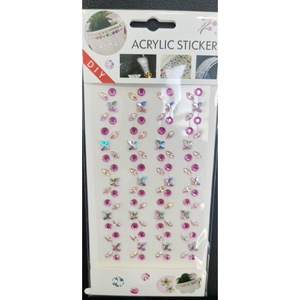 Papillon acrylique et autocollants de bijoux ronds 3D imprimés dessin animé bricolage décoration artisanale pour un usage domestique - Product Image 1