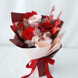 Ramo de Flores Eternas, Productos Terminados, Rosas de Flores Reales, Venta al por Mayor, Envío para Novia, Regalo Premium para el Día de San Valentín - Product Image 2