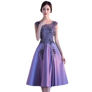 Elegant Evening Gown With Train Scoop Neck Empire Waist Polyester Fiber For Hostess Choir Performances - Product Image 5