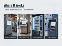 Écran tactile capacitif LCD à montage sur panneau, écran industriel à cadre ouvert pour système de contrôle de kiosque et de distributeur automatique