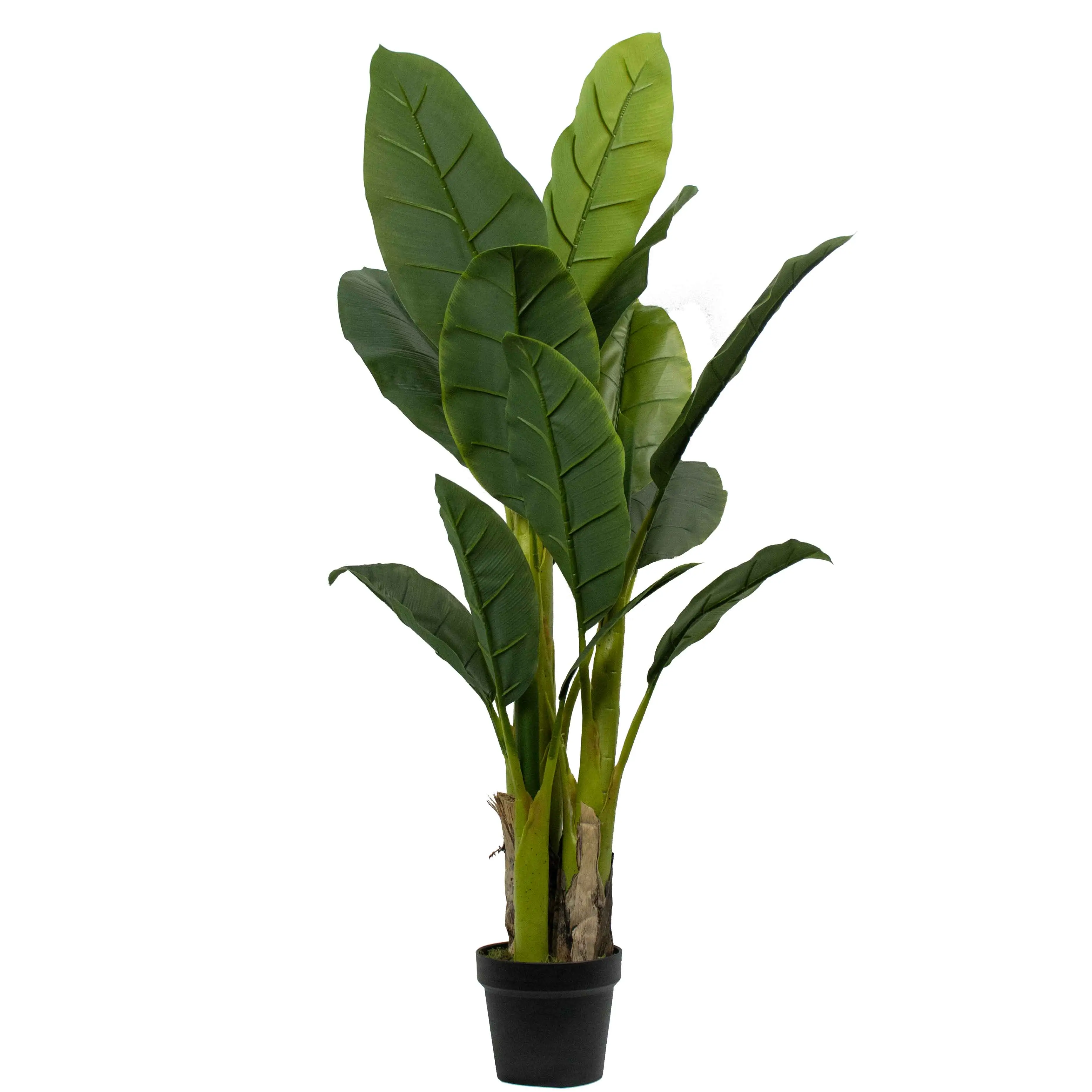 Plásticos simulados de 130cm, 18 hojas, plantas, decoración de jardín ornamental inodoro, plátano artificial realista, árbol de plátano Musa basjoo