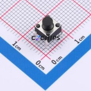 ZX-QC66-6.0CJ Tactile Switch Through hole Component THT-4P,6x6mm Switch Single Pole Single Throw Round Button 2.6N Through Hole - Product Image 1