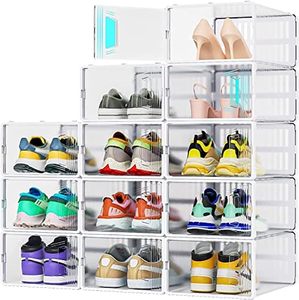 Échantillon Gratuit : Boîte à Chaussures Moderne Européenne à un Niveau en PP+PET, Organisateur de Chaussures Pliable à Ouverture Magnétique, pour Salle de Bain et Salon - Product Image 1