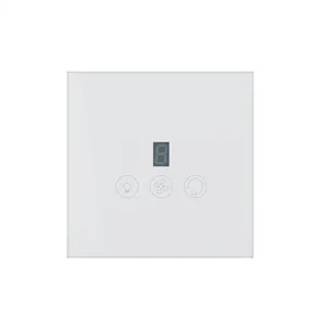 Interruptor táctil inteligente de pared para ventilador y luz, Control inteligente por voz, Tuya, WiFi