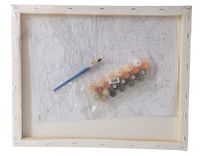 Peinture décorative imprimée par numéros avec cadre, kit d'art sur toile DIY, décoration intérieure, cadeau de Noël