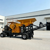 Trituradora Móvil con Capacidad de 50-200t/h, Trituradora de Mandíbulas con Tamaño de Alimentación de 300-500mm, Trituradora Móvil sobre Orugas con Motor Diésel o Eléctrico