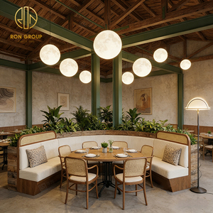 Juego <span class=keywords><strong>de</strong></span> Mesa y Sillas <span class=keywords><strong>de</strong></span> Ratán Cuadradas para Cafetería del Sudeste, Muebles Tapizados para Restaurante, Sofá y Asientos para Puesto <span class=keywords><strong>de</strong></span> Comida - Product Image 2