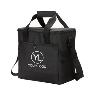 Sac isotherme personnalisé grande capacité avec logo, poche avant zippée et bandoulière pour pique-niques et événements en plein air - Product Image 1