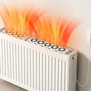 ヒートファン サーモスタット ラジエーター ヒートブースター デイジーチェーン接続可能 コンベクター スピードコンフォート 自動換気扇 温度センサー付き - Product Image 5