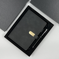 Vente à chaud d'ensemble cadeau de journaux en lin à couverture rigide avec carnet en cuir imprimé avec stylo et boîte cadeau