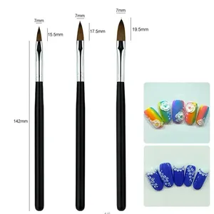 3/5PCS Acrylic Nail <b>Brushes</b> Set for Acrylic Powder Nail Glue Acrylic Application/Extension/Carving Nail Professional <b>Brushes</b> 15/ - Product Image 4