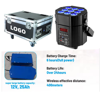 Buena calidad 9*12W RGBWA + UV 6 en 1 LED batería boda Uplight DJ Bar Stage Wash Par iluminación con DMX inalámbrico