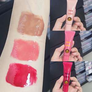 Label privé Sérum de soin des lèvres naturel beignet Saveur fraise Baume à lèvres <span class=keywords><strong>bio</strong></span> végétalien Tube à presser Glaçure à lèvres hydratante - Product Image 5