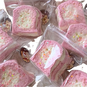 Jouet à presser réaliste en forme de boule de pain ou de gâteau de 6 cm, nouveau design pour enfants et adultes, anti-stress, en caoutchouc - Product Image 1