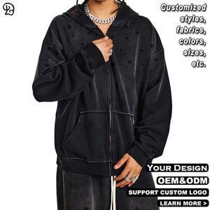 Ensemble sweat-shirt et jogging pour <span class=keywords><strong>homme</strong></span>, coupe ample décontractée, sweat-shirt à capuche zippé intégral, survêtement streetwear, vêtements de sport - Product Image 4