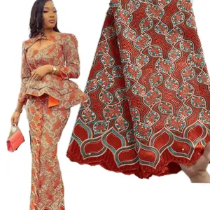 2307 नि: शुल्क शिपिंग शुष्क फीता कपड़े स्विस Voile फीता नाइजीरियाई फीता कपड़े 2021 100% कपास कपड़ा सामग्री कपड़े