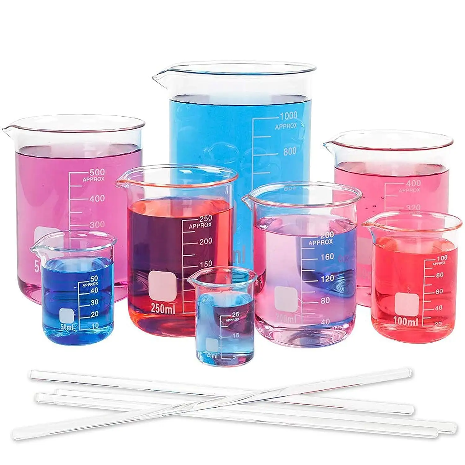 Weiai Gegradueerde Glazen Beker 25/50/100/250/300/500/1000Ml Lab Hoge Kwaliteit Verdikking Borosilicaatglas Meten Bekers