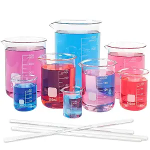 WEIAI Graduated Glass Beaker 25/50/100/250/300/500/1000ml lab High quality thickening Borosilicate Glass Measuring Beakers