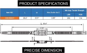Esnek Kelepçeler Ağır Hizmet Tipi Fermuarlı Bağlama Kelepçeleri Tek Kullanımlık Naylon Çift Kelepçeler 250 Lbs Çekme Dayanımı Seks Oyuncakları - Product Image 3