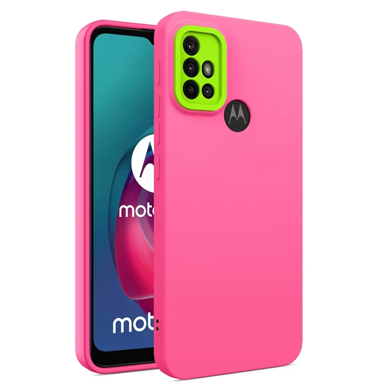 Wholesale Factory Colorful Soft TPU Silicone Full Cover Camera Lens Protective Phone Case For Motorola G10 G20 G30