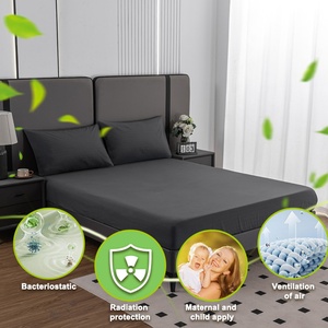 Sábanas con Fibra de Plata Bordada, Ecológicas y Antiestáticas para Sábanas Ajustables, Ideales para el Hogar y Hoteles, Beneficiosas para las Madres - Product Image 1