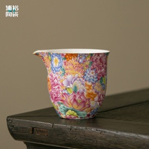 ถ้วยพอร์ซเลนเคลือบสีสไตล์จีนพร้อมฝาปิดสำหรับพิธีชงชาแบบกังฟู - Product Image 4