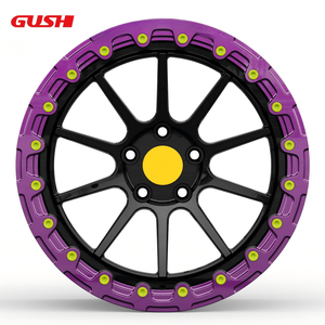 ล้อแม็กซ์ GS Forged Beadlock แบบกำหนดเอง ขนาด 17 <span class=keywords><strong>18</strong></span> 19 นิ้ว 5x114.3 5x120 5x112 ผลิตจากโลหะผสมความแข็งแรงสูง OEM สำหรับรถยนต์ C8 M3 M5 รถแข่ง - Product Image 1