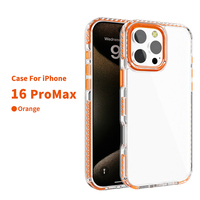 Coque de téléphone portable antichoc transparente de luxe pour iPhone 16 Pro Max 11 12 13 14 15 XS Max 7 8 Plus Pare-chocs en TPU souple Couverture rigide en PC