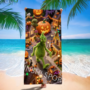 Toalla <span class=keywords><strong>de</strong></span> microfibra <span class=keywords><strong>de</strong></span> secado rápido con estampado <span class=keywords><strong>de</strong></span> monstruo verde <span class=keywords><strong>de</strong></span> dibujos animados bonitos personalizables al por mayor Toalla <span class=keywords><strong>de</strong></span> playa <span class=keywords><strong>de</strong></span> baño para niños sin arena - Product Image 5
