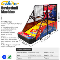 Machine de jeu de basket-ball d'arcade de haute qualité avec plateau élévateur et système de notation pour centres de divertissement intérieurs